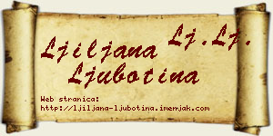 Ljiljana Ljubotina vizit kartica
